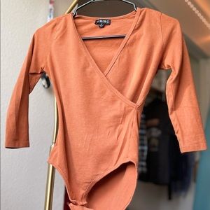 Burnt Orange Long-sleeve Bodysuit
